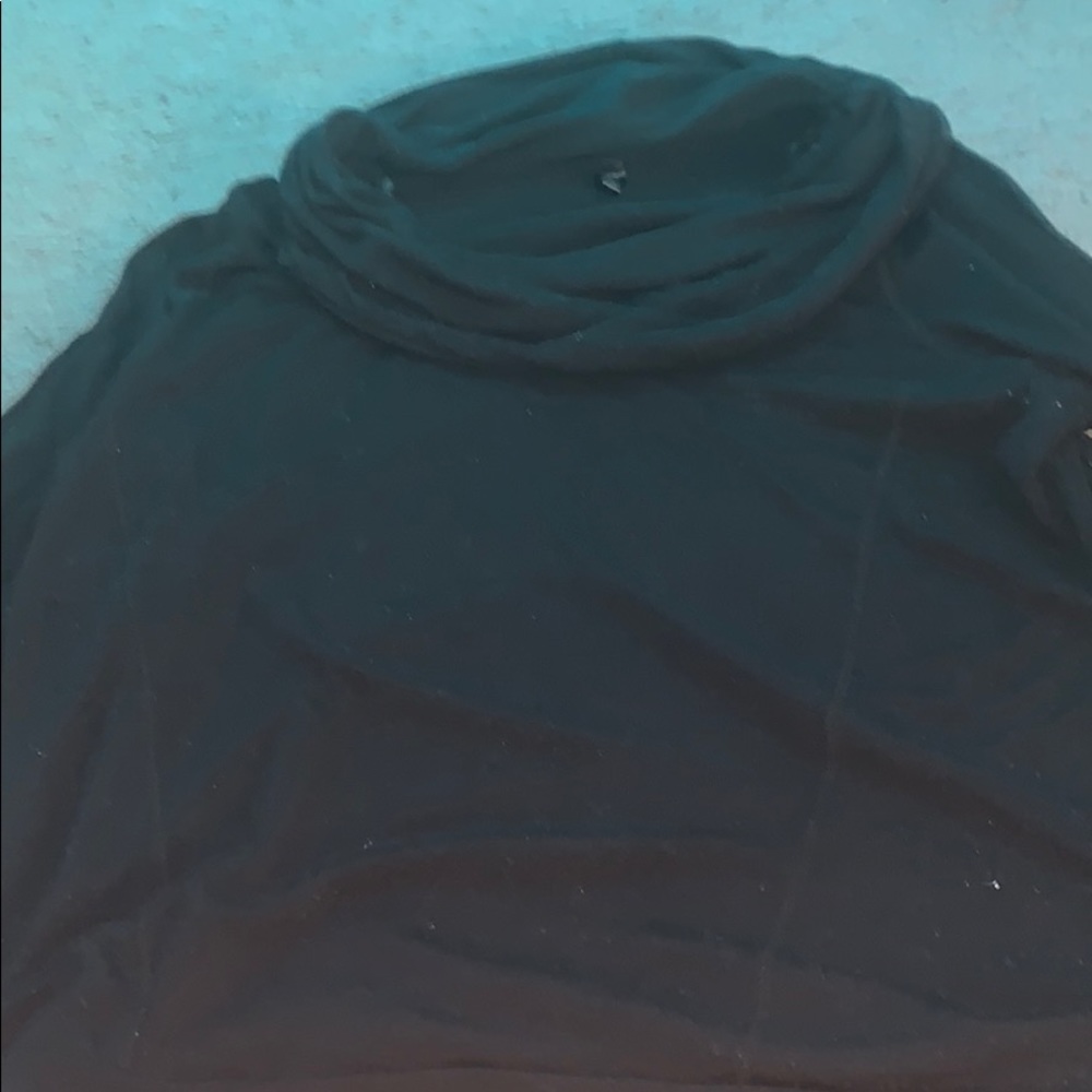black cowl sweater